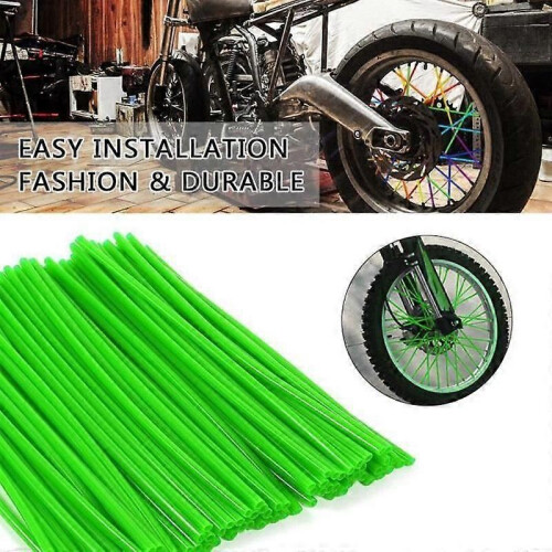 Kit de 36 protections de rayons de roue pour motocross, vert 1