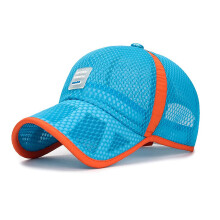 Children's Baseball Cap Adjustable Quick-Drying Mesh Sun Hat for Boys and Girls One Size Blue Embroidered Sports Cap