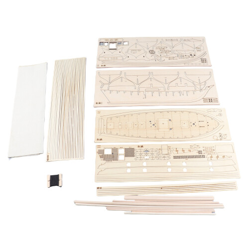 Wooden Sailboat Ship Model Home DIY Model 1