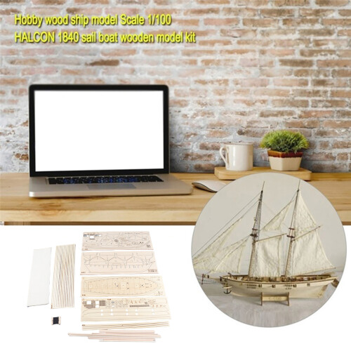 Wooden Sailboat Ship Model Home DIY Model 2