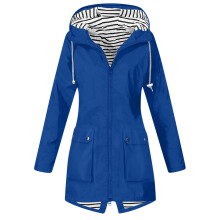 Regenjacke Damen Wasserdicht XXL Blau Atmungsaktive Fahrradjacke Leichte Übergangsjacke Windbreaker Baumwolle Winterjacke