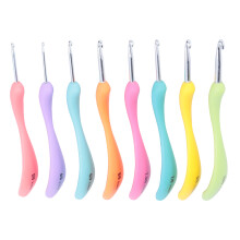 Ensemble de 8 crochets ergonomiques, multicolores, 15 cm