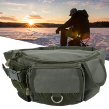 Tragbare Polyester-Fischertasche 10L Verstellbar Grün für Outdoor-Wandern