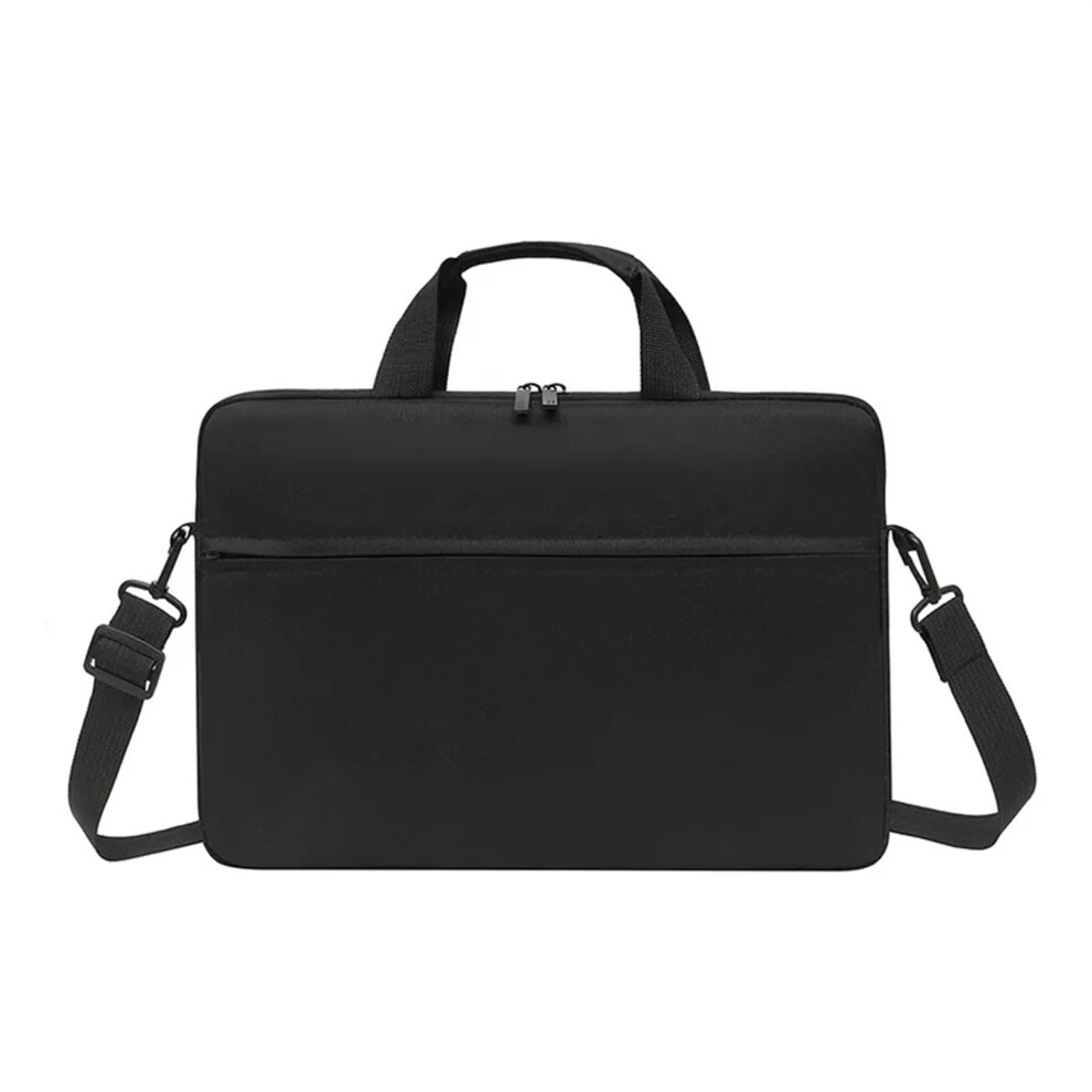 Laptop Bag For 13-15 Inch Laptops And Tablets, Durable Water-Resistant Fabric, Shoulder Strap For Business And School Black 6038364903518