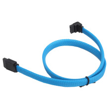 SATA3.0 SSD Datenkabel 50cm Blau 8Pin Winkel Clip Zubehör
