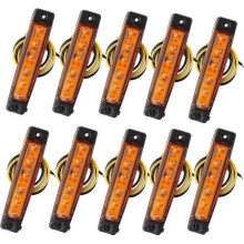 10 Pack 12v 6 Smd Led Side Marker Lights Front And Rear Marker Lights for Trailer, Truck, Caravan, Camper Van, Bus, Boat,