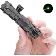 (Green Laser) Adjustable Green & Red Laser Pointer with CNC Aluminum Body, 16340 Battery for Outdoor & Presentations