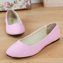 (38, Pink) Women Ballet Dolly Pumps Flat Slip On Loafers Suede Shoes VSB