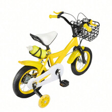 12" Balance Bike Training Wheels Front Basket Yellow