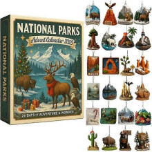 (Park Deer) 2025 Christmas Advent Calendars Decoration Acrylic Full style