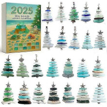 (Ocean Glass) 2025 Christmas Advent Calendars Decoration Acrylic Full style