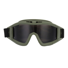Armeegrüner Paintball Ski-Goggles mit 2 Linsen-Sets, Anti-Beschlag & Stoßfestigkeit
