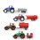 4 Pcs Alloy Farm Tractor Toy Set Engineering Car 6