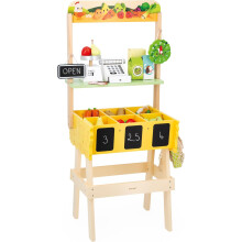 Janod Childrens Farmers Market Stand - Plush Soft Toy