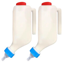 Lamb Nursing Bottle 800 ml | 2 Pack Feeding Bottles with Scale and Handle for Goats, Sheep, Cows, and Puppies