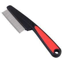 Flea Comb for Dogs and Cats, Fine-Toothed Pet Grooming Tool, Flea and Lice Removal, Durable Stainless Steel, Small Size