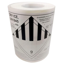 wootile Dry Ice Shipping Stickers  250 pcs UN1845 Hazard Class 9 Label