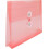 JAM PAPER Plastic Envelopes with Button & String Tie Closure - Index Size - 5 1/2 x 7 1/2 - Pink/Light Red - 3/Pack 5