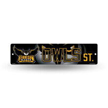 Rico Industries NCAA Kennesaw State Owls 16-Zoll-Straenschild aus Kunststoff, Dekor