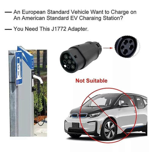 EVSE EV Adaptor 32A J1772 Type 1 to Type 2 Plug EV Adapter 2