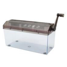 Mini Hand Shredder, Manual A4 Paper Shredder in Black, Lightweight Portable Plastic Cutter for Home Use
