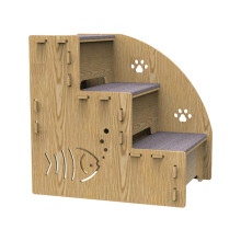 Pet Stairs for Small Dogs, 3-Step Dog Ramp for High Beds, Non-Slip Indoor Cat Ramp for Sofas, Sturdy and Safe Design