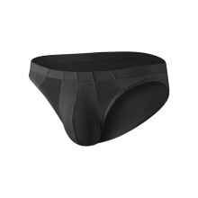 String Tanga Männer Mesh Slips mit Bulge Pouch Atmungsaktive Unterwäsche Schwarz Low Rise Bikini Trunk für Gay Erotik