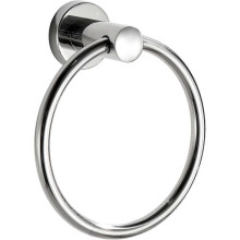 (silver) LINJOU Wall Mounted 304 Stainless Steel Rubber Towel Ring for Bathroom Black