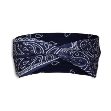 (Navy Cashew Nuts) Headbands for Women, Wide Boho Headband Floral Hairband Head Scarfs Elastic Flower Turbans for Women Girls Yoga Sport Fitness