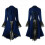(M, Navy blue) Women's Punk Lace Gothic Dr JDT 1