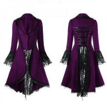 (3XL, Purple) Women's Punk Lace Gothic Dr JDT