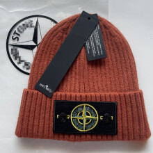 (Caramel) Knitted Winter Hat Outdoor Windproof Cold Proof Compass Warm Hat Decoration