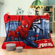 (Super Spiderman, 120*150m) Soft Spider Swing Flannel Fleece Throw Blanket Gift Children Decor