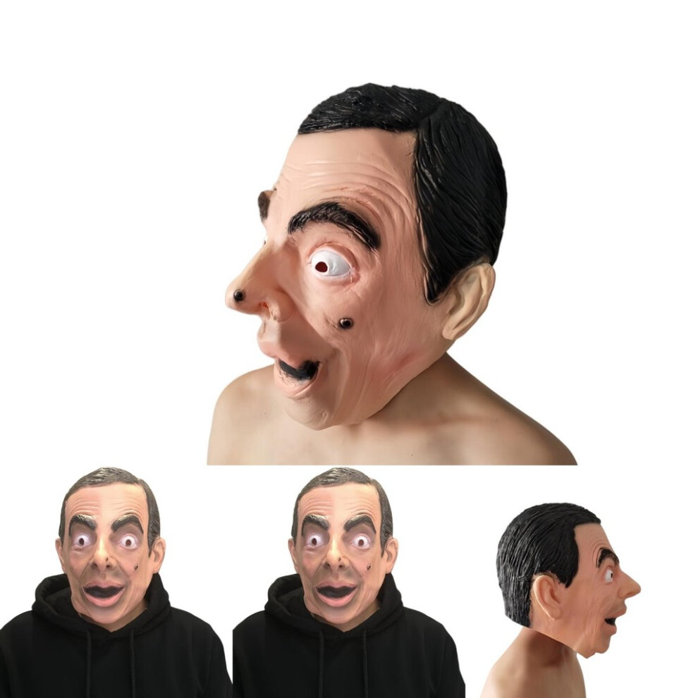English Johnny Funny Mr Bean Latex Headgear Mask For And Christmas Halloween