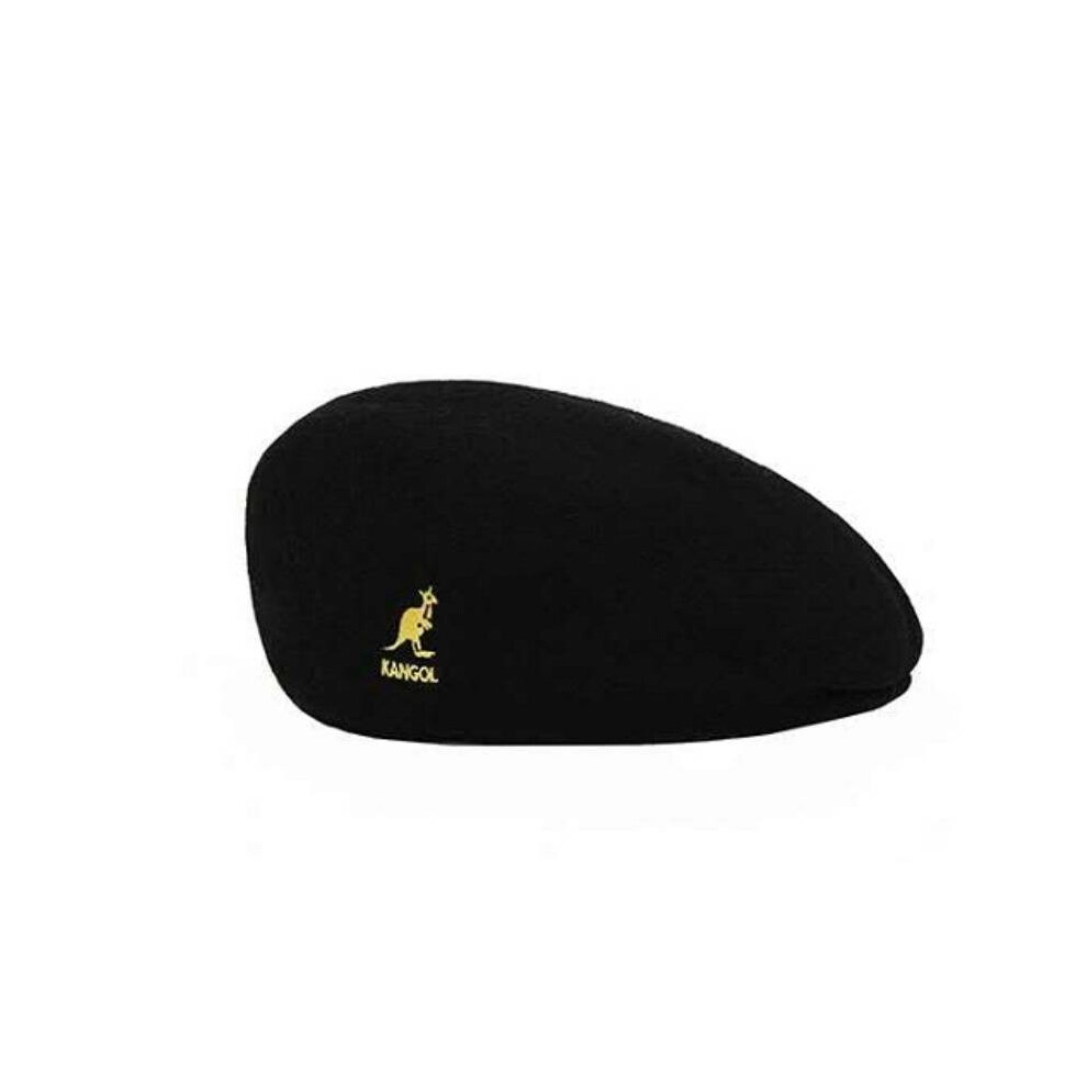 (Black Gold, M) Flat Wool Kangol Cap Men Women Casual Woolen Beret Hat Winter Caps Gifts Warm
