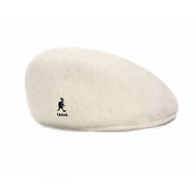 (White , M) Wool Flat Kangol Cap Men Women Casual Woolen Beret Hat Winter Caps Gifts Warm