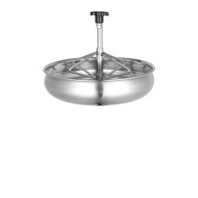 Stainless Steel Feeding Bowl for Livestock, Durable Silver Pet Dish for Pigs and Small Animals