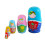 2 Sets Christmas Unpainted Wooden Nesting Dolls 8