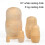 2 Sets Christmas Unpainted Wooden Nesting Dolls 15