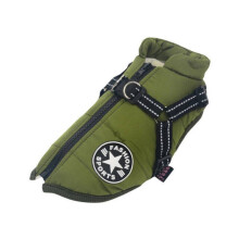 (Green, 5XL) S5xl Winter Autumn Pet Vest Puppy Dog Cat Warm Padded Coat Zip Jacket Harness