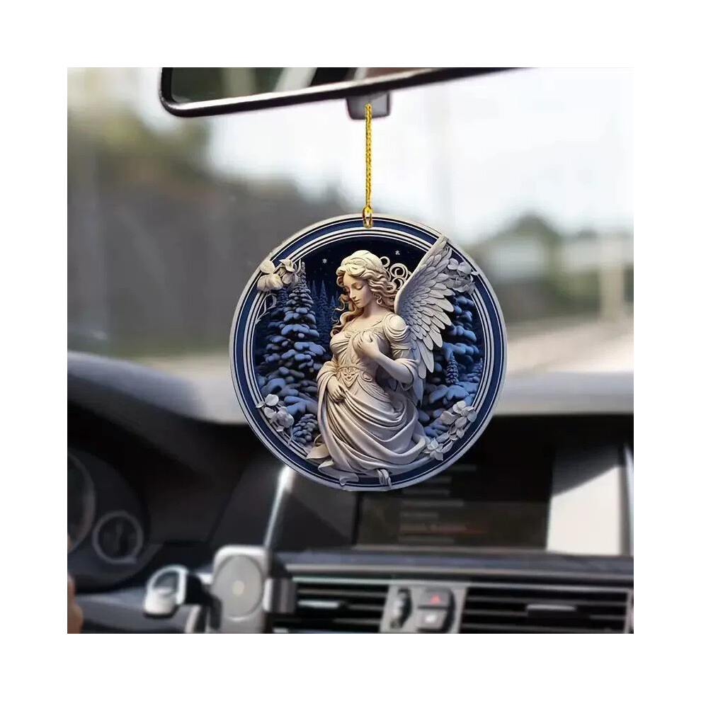 Acrylic Surface Flat Angel Vehicle Decor With Modern Design Accessories For-image-OPC-PK7679Y-NEW