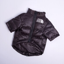 (Black, XL) Dog Jacket Down Thick And Warm Outdoor Pet Clothing Embroidery Design Letter