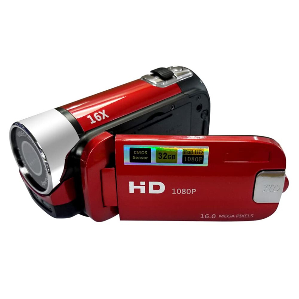 Portable 1080P High Resolution Dv Camcorder With 16Mp, 2.7" Lcd Screen, 16X Digital Zoom, And Built-In Battery White 6038364910820