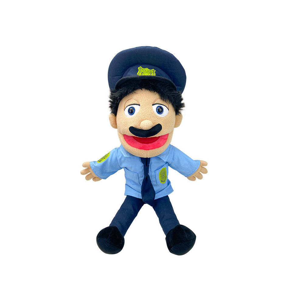 Jeffy Police 55cm Officer Hand Puppet Plush Cosplay Game Stuffed Kids Doll Toy