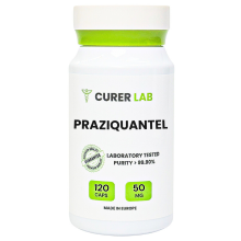 Praziquantel 50 mg | >99,90% Pur | Laborator | 120 Unități