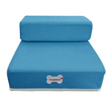 Dog Sofa Steps – Foldable Pet Stairs for Small Dogs | Portable Double-Layer Dog Ladder for Loft Beds | Removable Large Blue Design