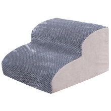 Dog Stairs for Small Dogs 14.6x15.4x9.8 Inches, Soft Non-Slip Washable Pet Steps with 2 Stairs for Bed Access