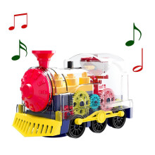 Transparent Electric Gear Train Toys With Music