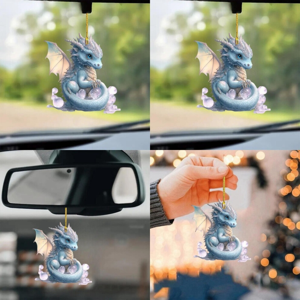 Acrylic Flat Surface Dragon Pendant For Interior Styling Accessories Auto Custom-image-OPC-PK76MKH-NEW