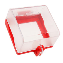 Emergency Stop Button Cover Latch, Transparent Plastic Push Button Switch Protection Lock, Compatible with Standard Stop Switches